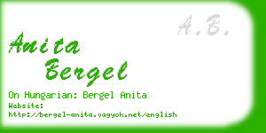 anita bergel business card